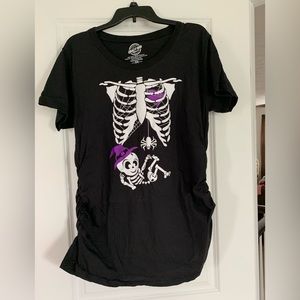 Maternity Halloween shirt - girl witch